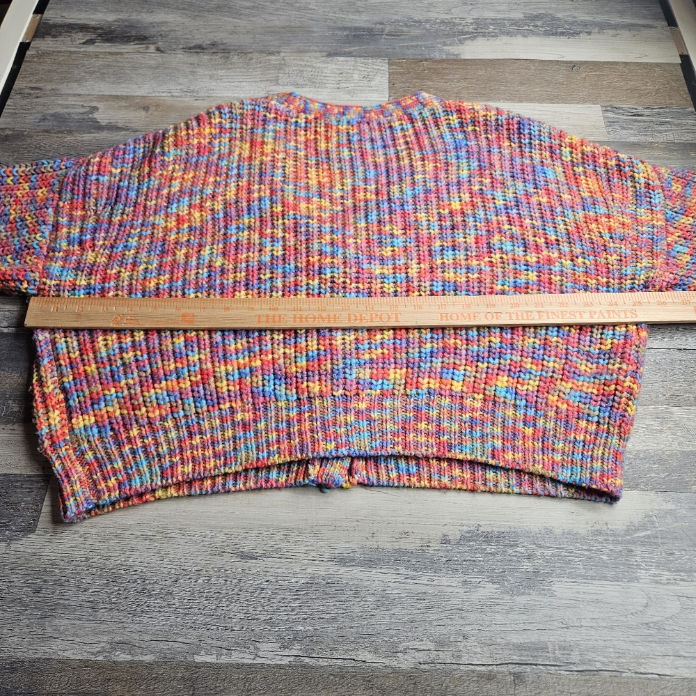 Line And Dot Bonnie Multicolor Cardigan Sweater Medium - Picture 9 of 13